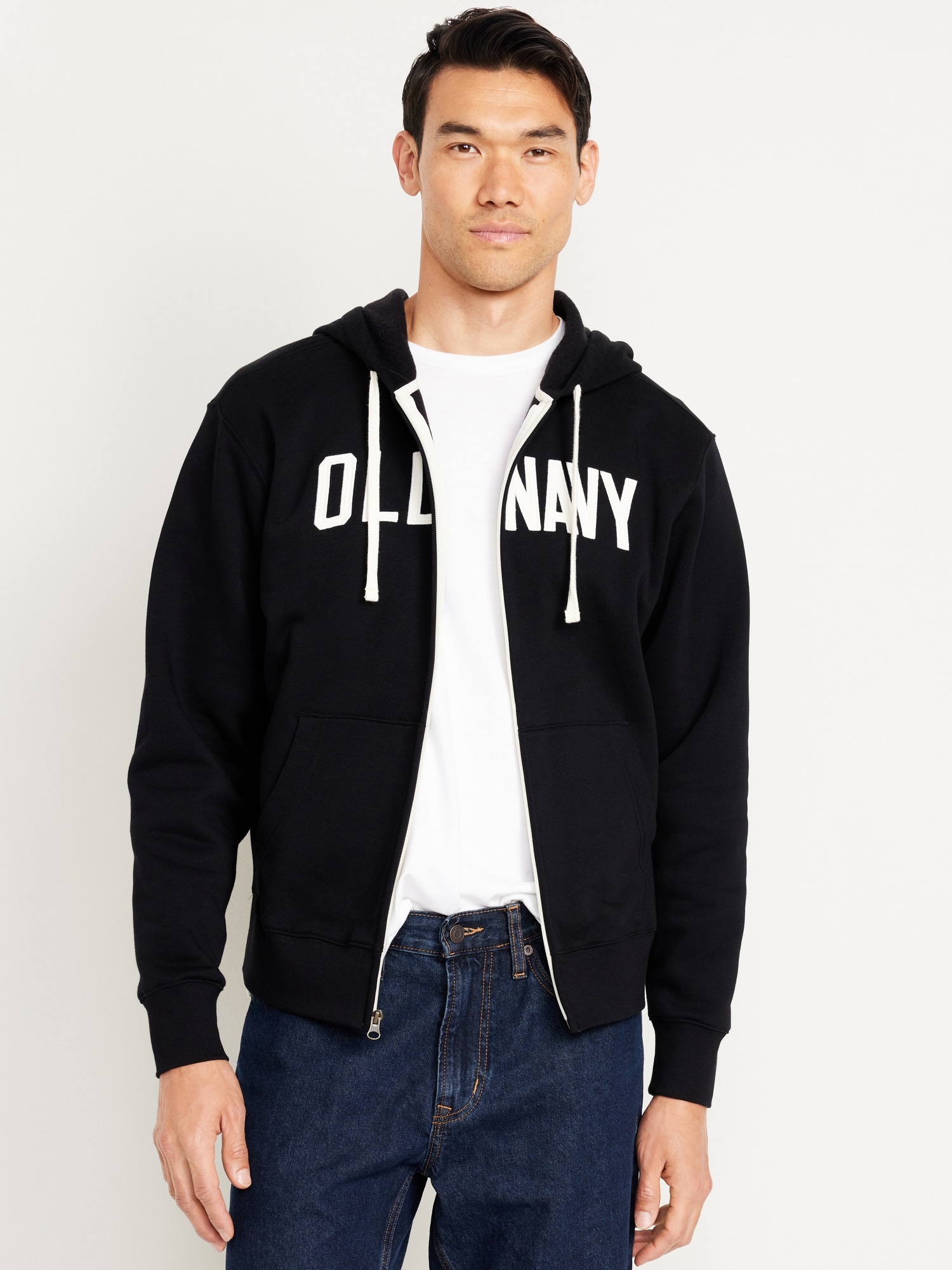 Oversized Logo Zip Hoodie