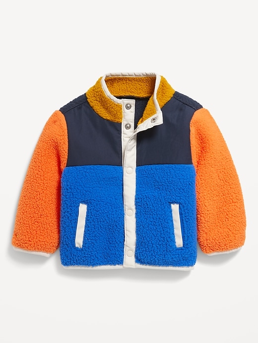 View large product image 1 of 1. Mock-Neck Sherpa Jacket for Baby