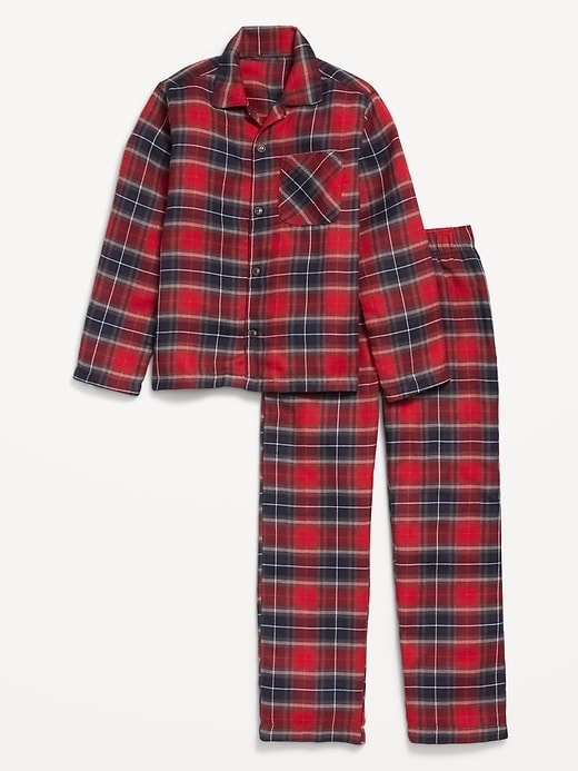 View large product image 2 of 4. Gender-Neutral Printed Button-Front Pajama Set for Kids