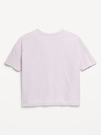 Image number 2 showing, CloudMotion Cropped Graphic Performance T-Shirt for Girls