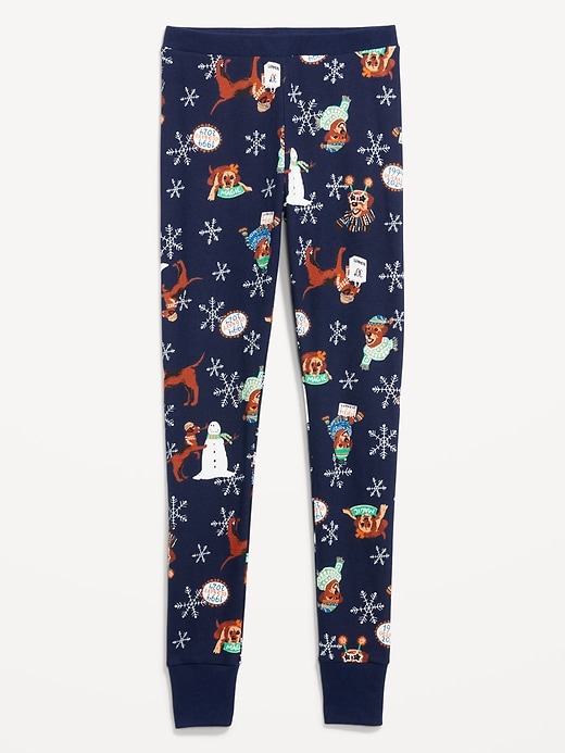 Image number 4 showing, High-Waisted Printed Waffle Pajama Leggings