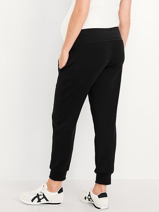 Image number 8 showing, Maternity Dynamic Fleece Rollover Waist Joggers