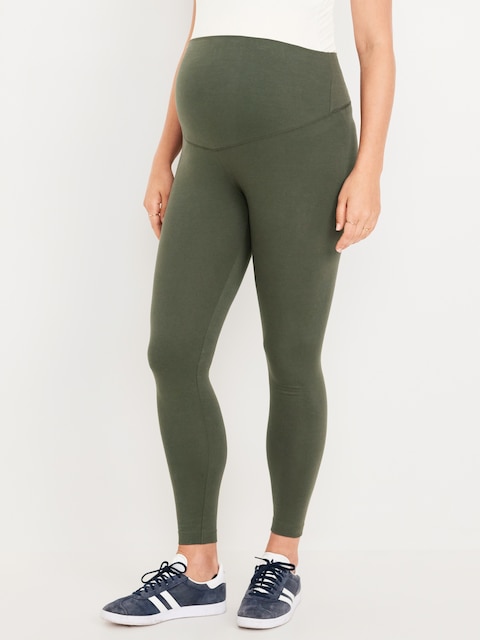 Maternity Full Panel Leggings - Heritage Green