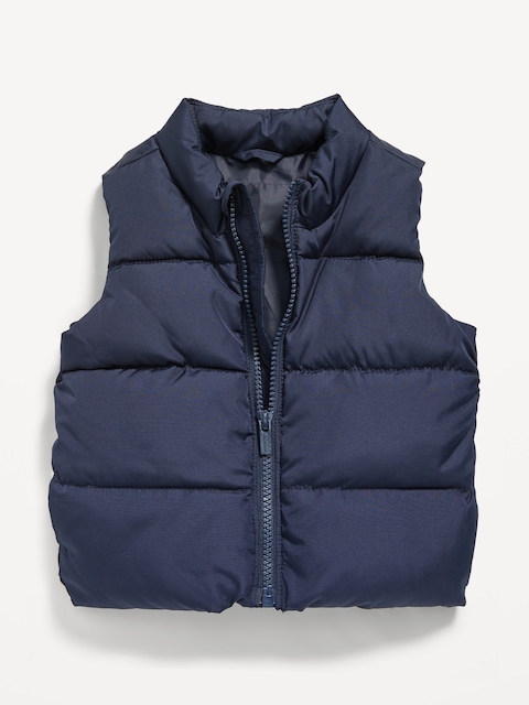 Unisex Water-Resistant Quilted Puffer Vest for Baby - In The Navy