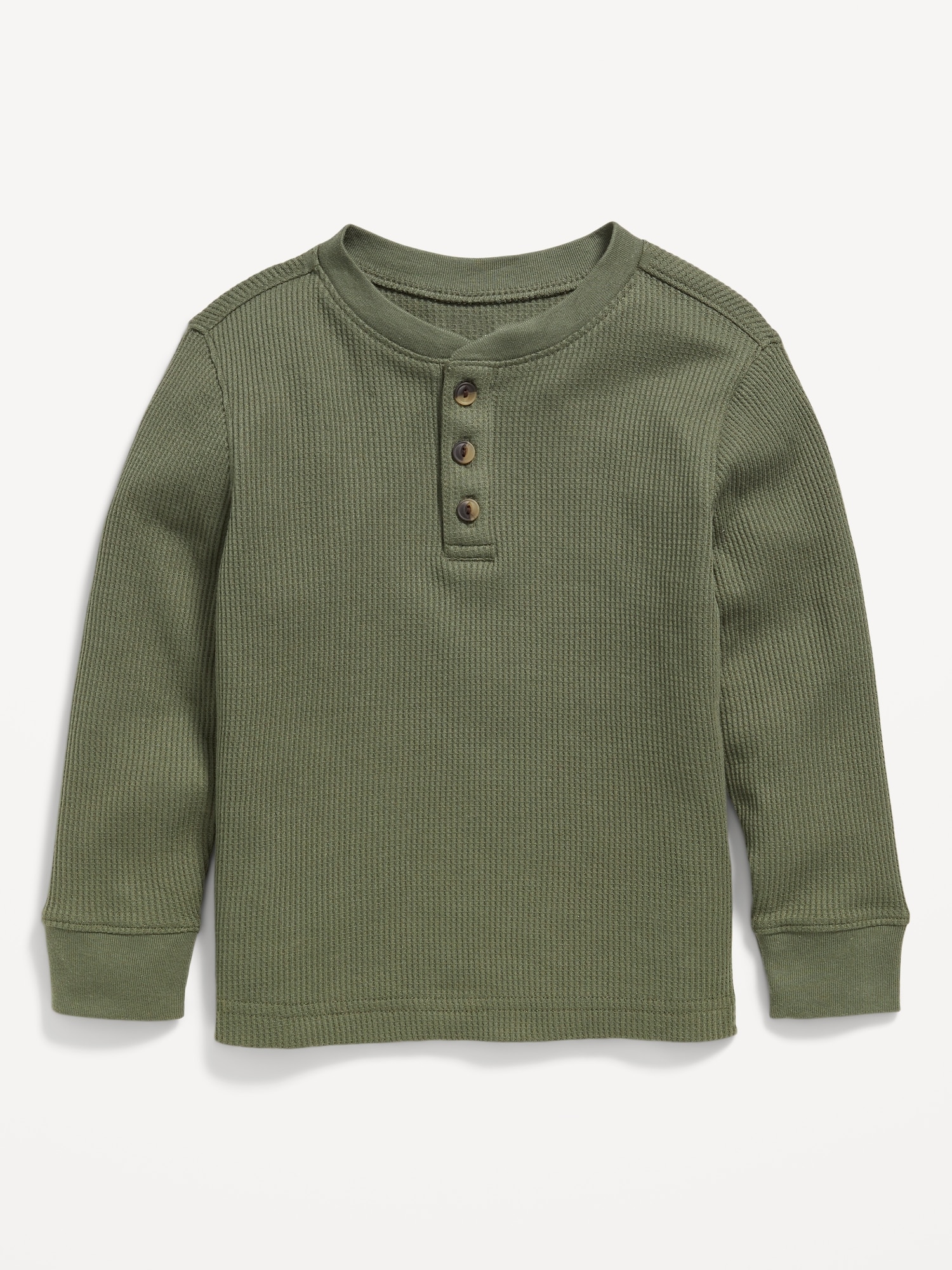 Long-Sleeve Thermal-Knit Henley T-Shirt for Toddler Boys