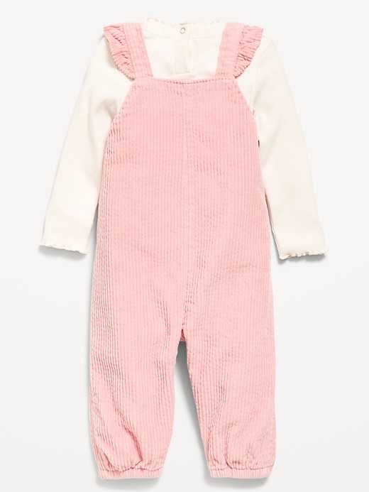 View large product image 2 of 3. Ruffle-Trim T-Shirt and Corduroy Overalls Set for Baby