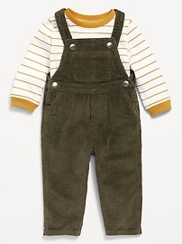 View large product image 4 of 4. Long-Sleeve T-Shirt and Corduroy Overalls Set for Baby