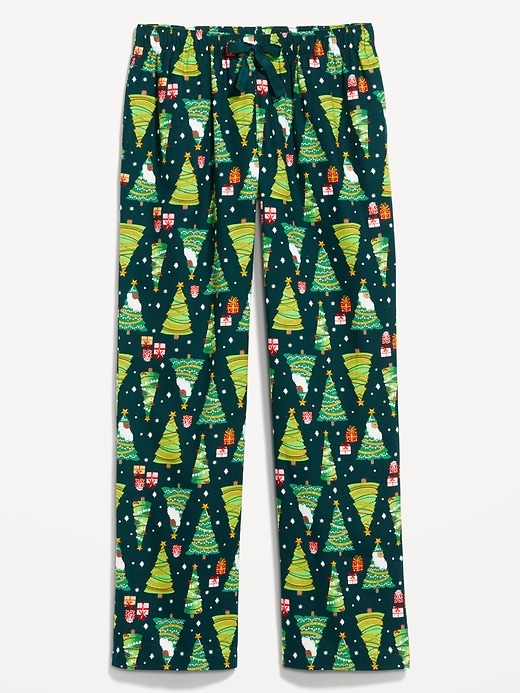 Image number 4 showing, Mid-Rise Printed Flannel Pajama Pants