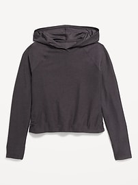 View large product image 3 of 5. CloudMotion Side-Ruched Hoodie for Girls