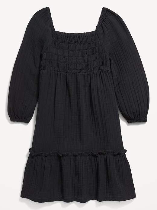 Image number 3 showing, Long-Sleeve Double-Weave Fit and Flare Dress for Girls