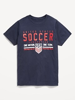 Nike USMNT NAVY Team US Soccer Core Cotton Short Sleeve T Shirt - 19869385