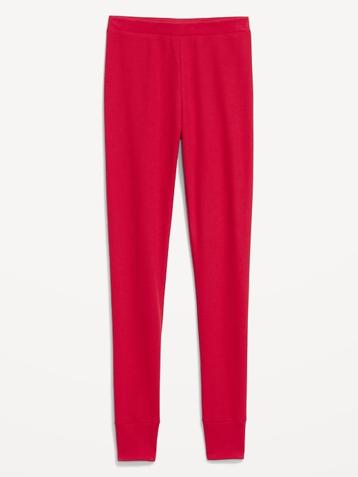 Image number 4 showing, High-Waisted Waffle Pajama Leggings