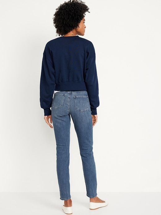 Image number 4 showing, High-Waisted Wow Straight Ankle Jeans