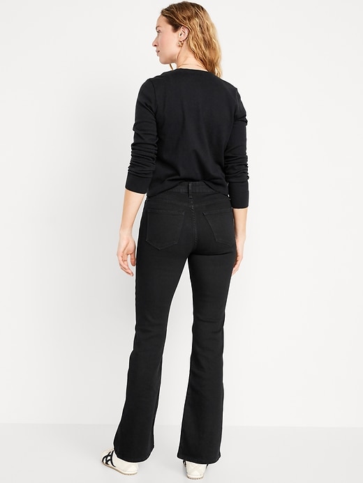 Image number 4 showing, High-Waisted Wow Black Flare Jeans