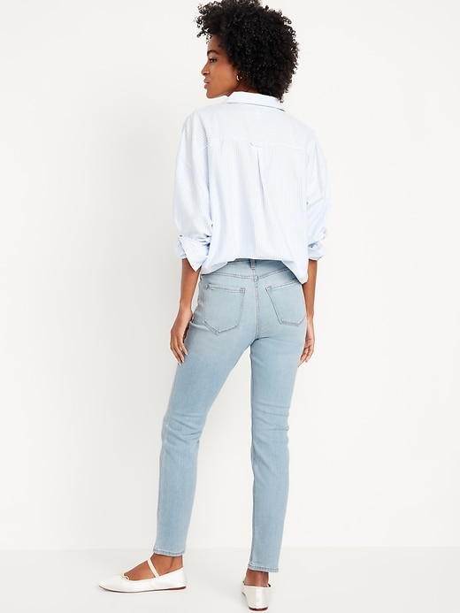 Image number 4 showing, High-Waisted Wow Straight Ankle Jeans