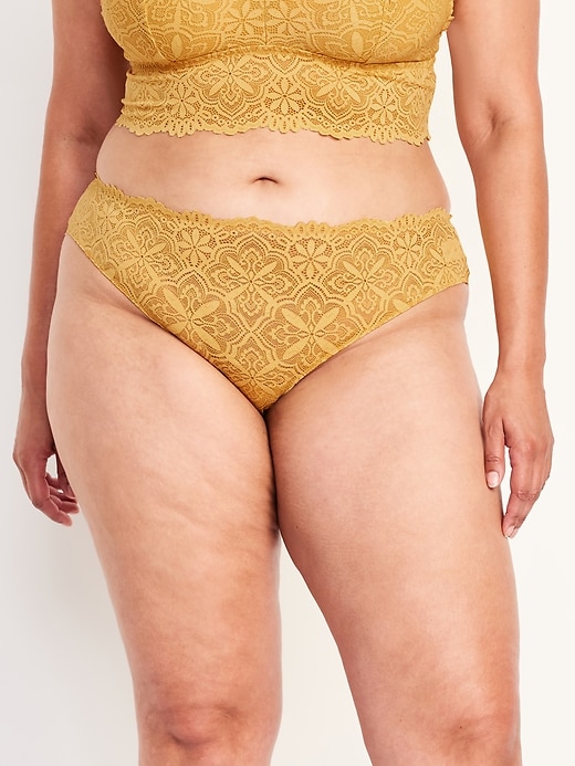 Image number 7 showing, Mid-Rise Lace Bikini Underwear