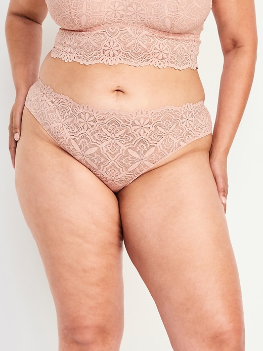 Image number 7 showing, Mid-Rise Lace Bikini Underwear