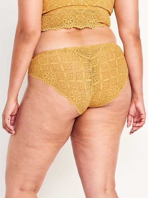 Image number 8 showing, Mid-Rise Lace Bikini Underwear