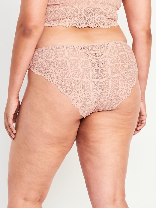 Image number 8 showing, Mid-Rise Lace Bikini Underwear