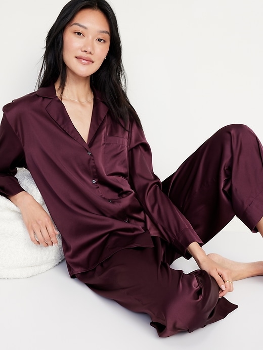 Image number 3 showing, Satin Pajama Pant Set