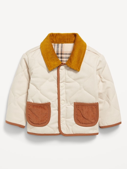 View large product image 1 of 2. Quilted Corduroy-Trim Shacket for Baby