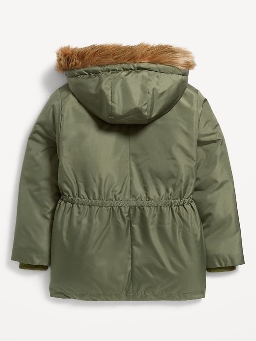 Water-Resistant Sherpa-Lined Hooded Parka Coat for Girls | Old Navy