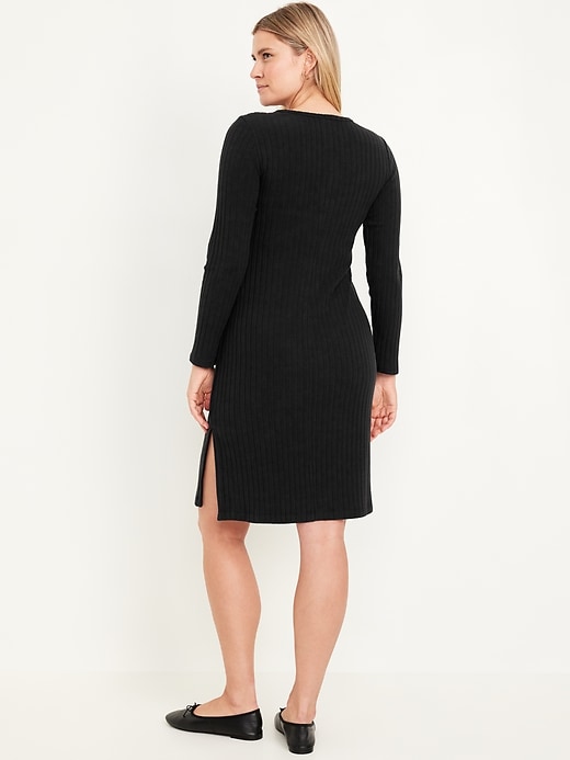 Image number 3 showing, Maternity Long Sleeve Nursing Dress