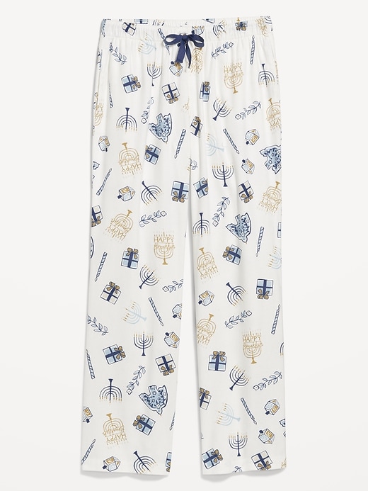 Image number 4 showing, Mid-Rise Printed Flannel Pajama Pants