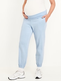 Image number 1 showing, Maternity Rollover-Waist Jogger Sweatpants