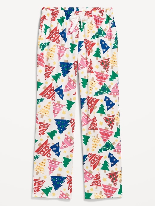 Image number 4 showing, Mid-Rise Printed Flannel Pajama Pants