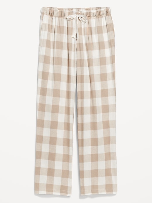 Image number 4 showing, Mid-Rise Flannel Pajama Pants for Women