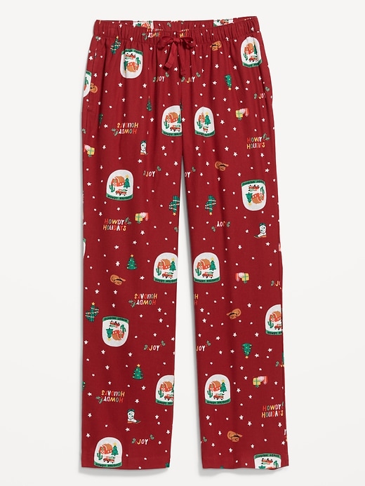 Image number 4 showing, Mid-Rise Printed Flannel Pajama Pants