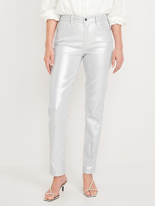 Image number 2 showing, High-Waisted Silver Shine Vintage Slim Jeans