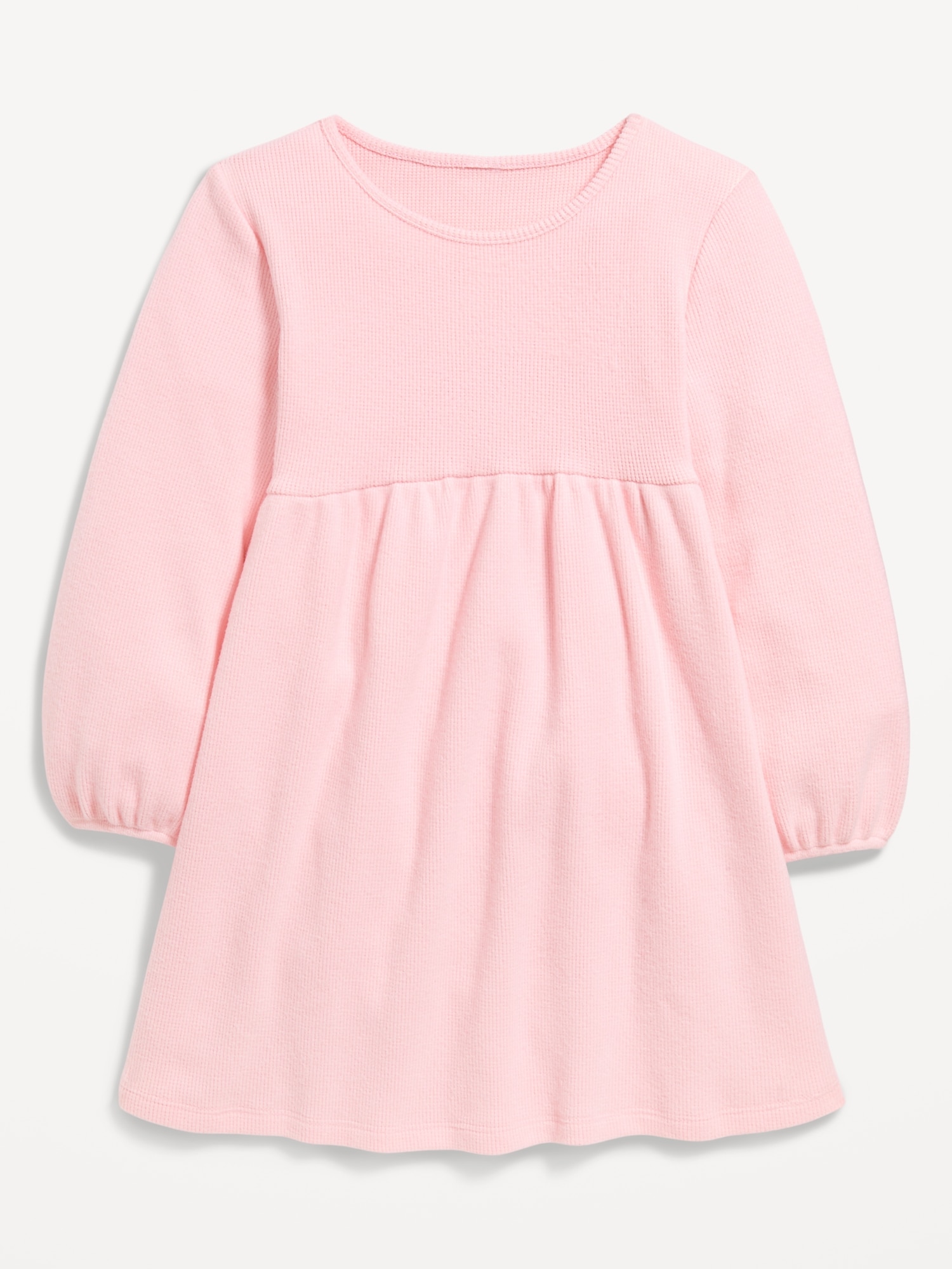 Long-Sleeve Thermal-Knit Dress for Toddler Girls