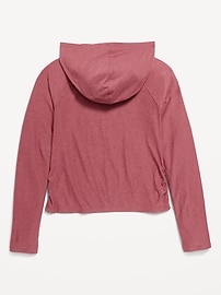 View large product image 4 of 5. CloudMotion Side-Ruched Hoodie for Girls