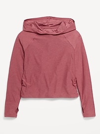 View large product image 3 of 5. CloudMotion Side-Ruched Hoodie for Girls