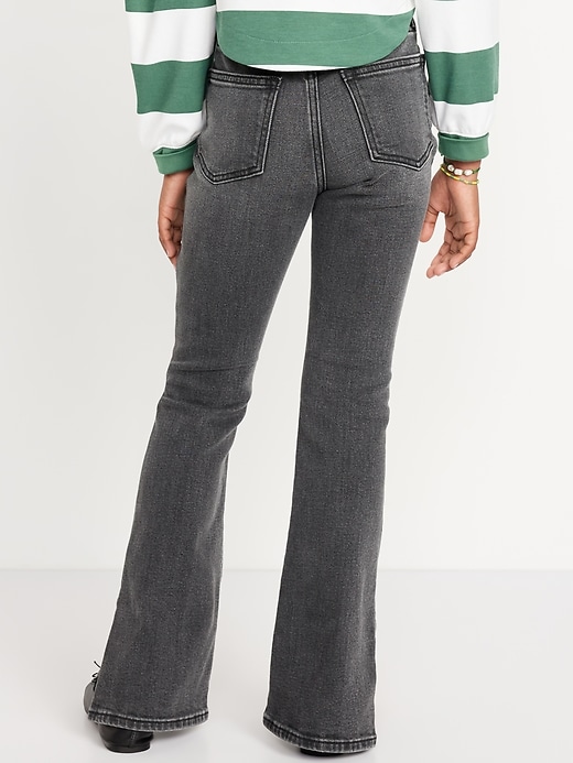 View large product image 2 of 4. High-Waisted Button-Fly Flare Jeans for Girls