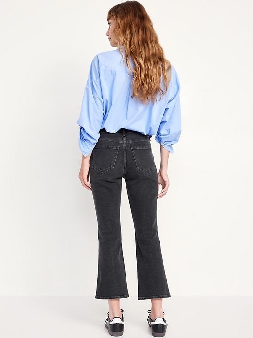 Image number 2 showing, High-Waisted Vintage Crop Flare Jeans