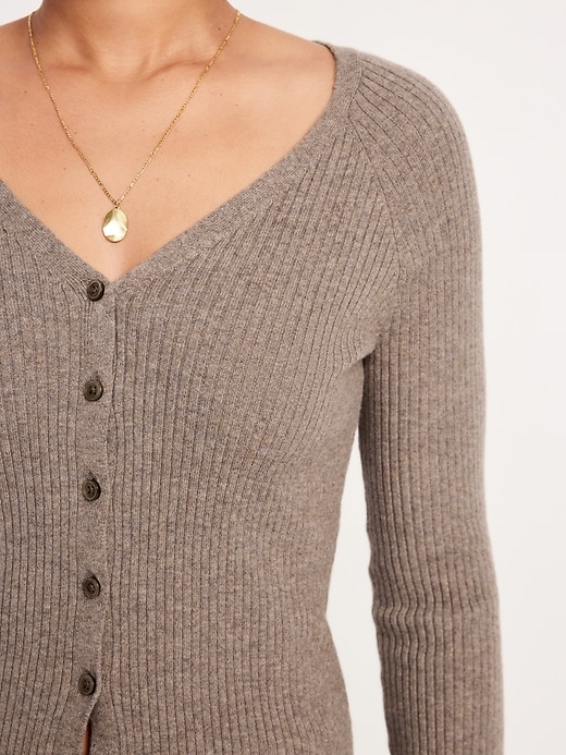 Image number 5 showing, SoSoft Lite Ribbed Crop Cardigan