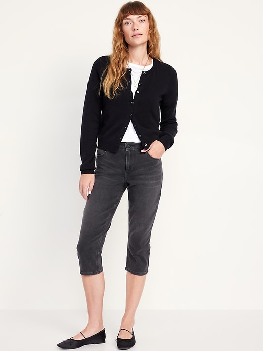 Image number 1 showing, Mid-Rise Wow Capri Jeans