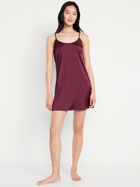 Strappy Satin Nightgown