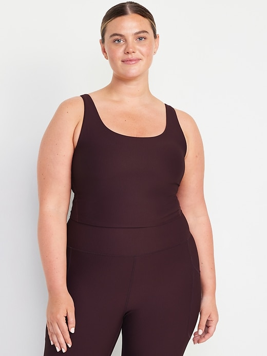 Image number 7 showing, Light Support PowerSoft Ribbed Longline Sports Bra