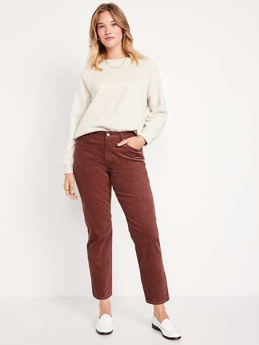 Image number 4 showing, High-Waisted OG Straight Corduroy Ankle Pants