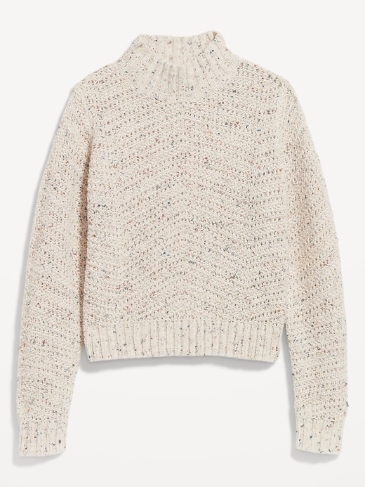 Image number 4 showing, Mock-Neck Crop Sweater