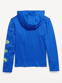 View large product image 3 of 3. CloudMotion Long-Sleeve Hooded Graphic T-Shirt for Boys