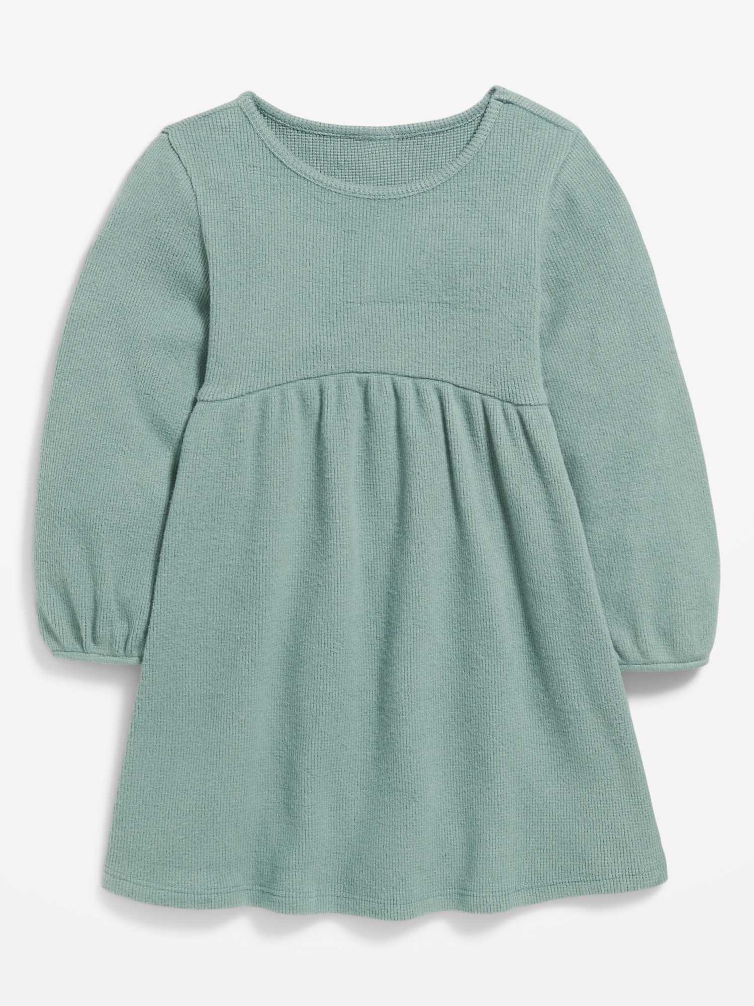 Long-Sleeve Thermal-Knit Dress for Toddler Girls