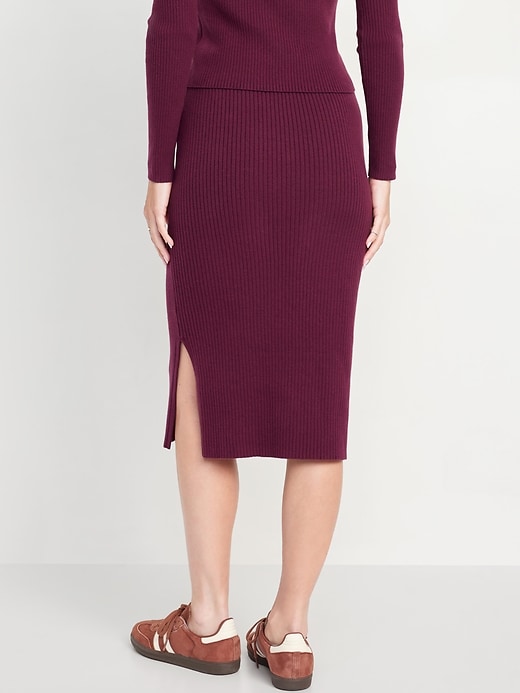 Image number 6 showing, High-Waisted SoSoft Ribbed Midi Skirt