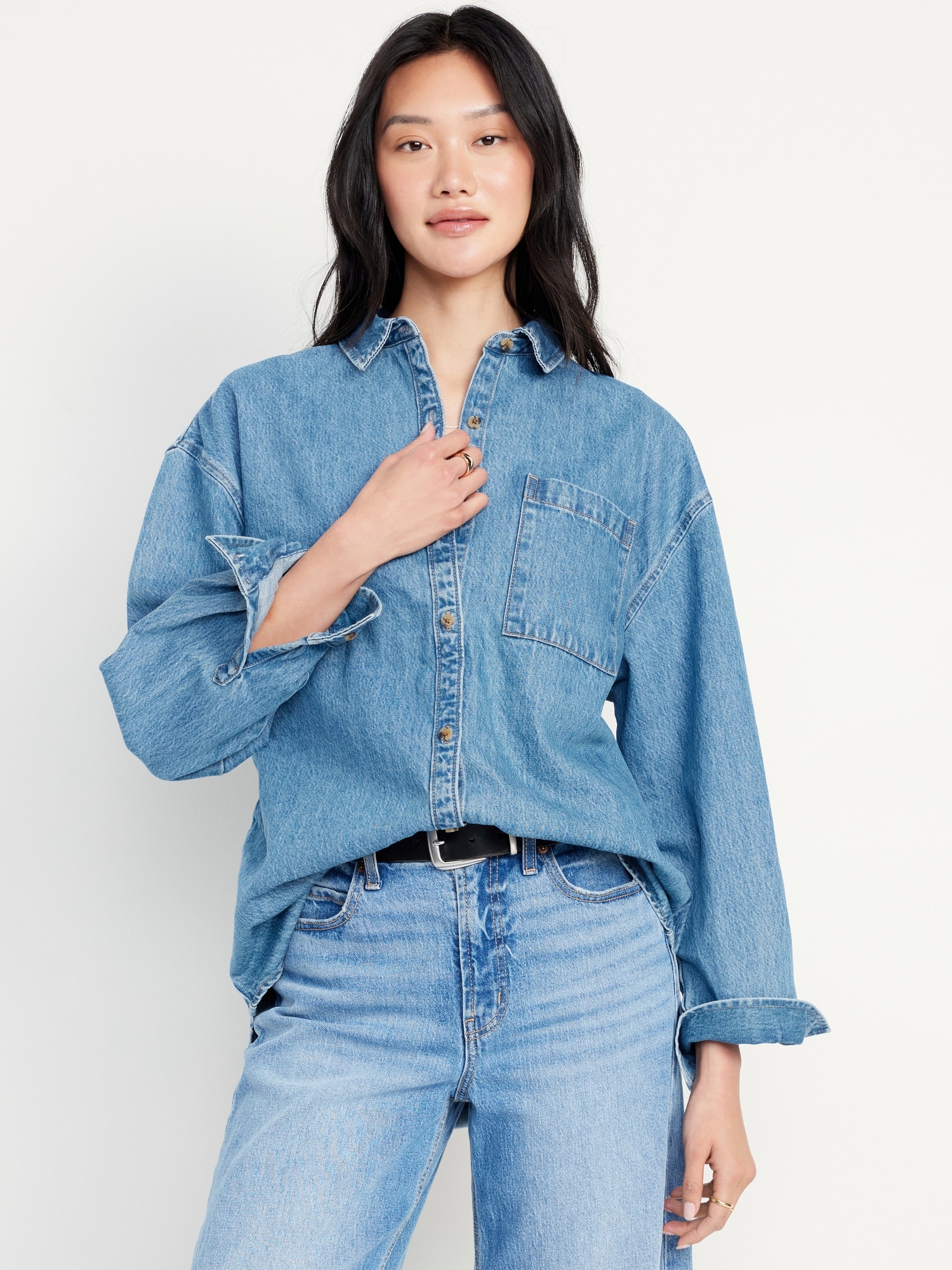 Women s Denim Shirts Old Navy