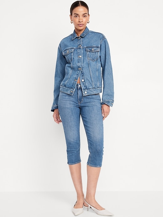 Image number 1 showing, Mid-Rise Wow Capri Jeans