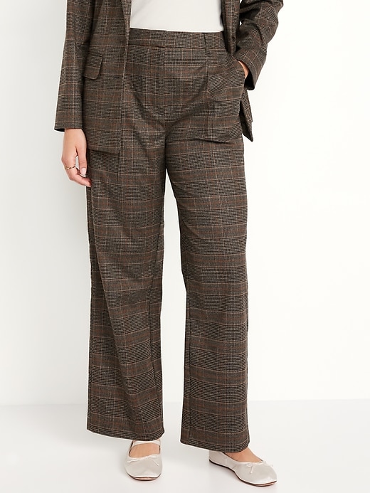 Image number 8 showing, Extra High-Waisted Taylor Wide-Leg Trouser Pants